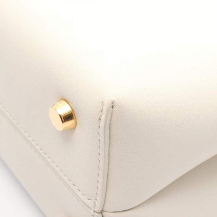 Pre Owned Celine Medium Nino White Leather Handbag