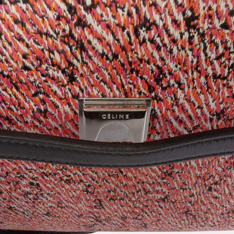 Pre Owned Celine Pink Micro Tweed Belt Satchel