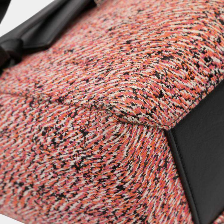 Pre Owned Celine Pink Micro Tweed Belt Satchel