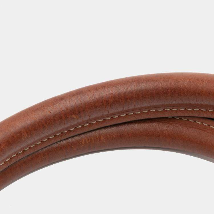 Pre Owned Celine Blue Small Triomphe Canvas Maillon Vertical Cabas Satchel