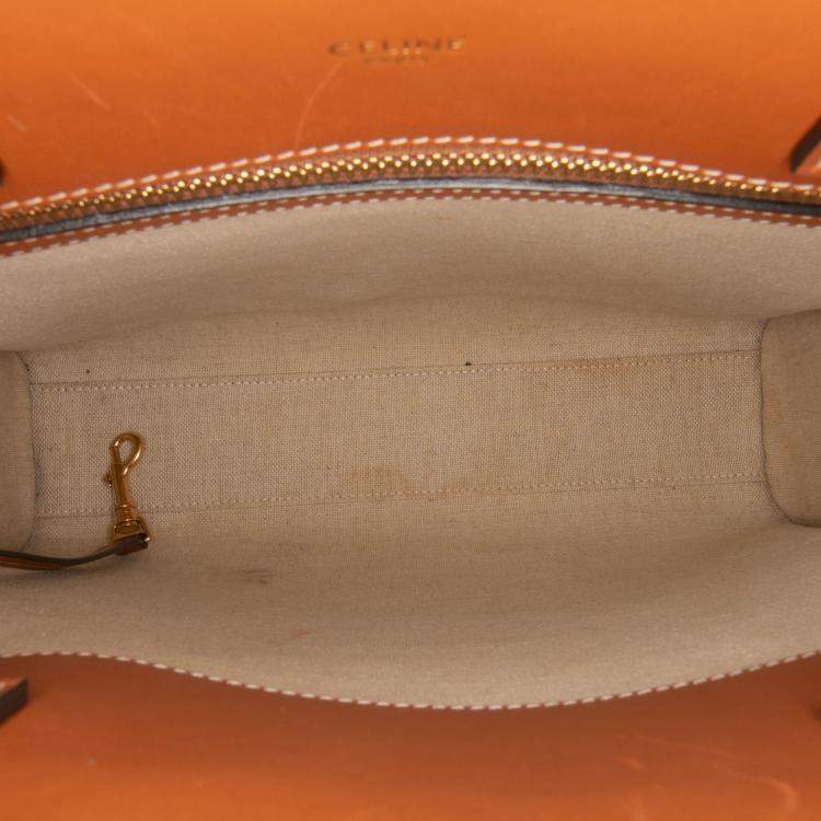 Pre Owned Celine Blue Small Triomphe Canvas Maillon Vertical Cabas Satchel