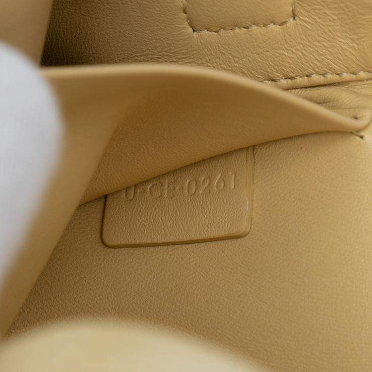 Pre Owned Celine Yellow Shiny Calfskin Claude Shoulder Bag