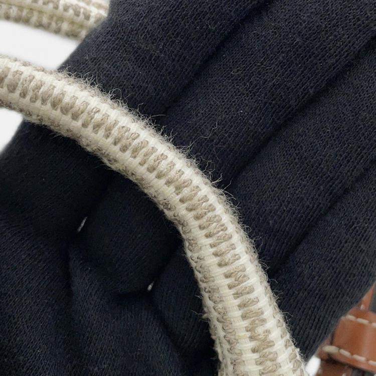 Pre Owned Celine Small Kabatais 2-Way Bag Gray/Brown Canvas Leather