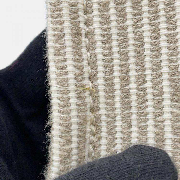 Pre Owned Celine Small Kabatais 2-Way Bag Gray/Brown Canvas Leather