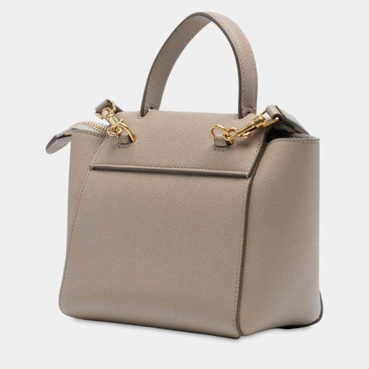 Pre Owned Celine Brown Pico Grained Calfskin Belt Bag