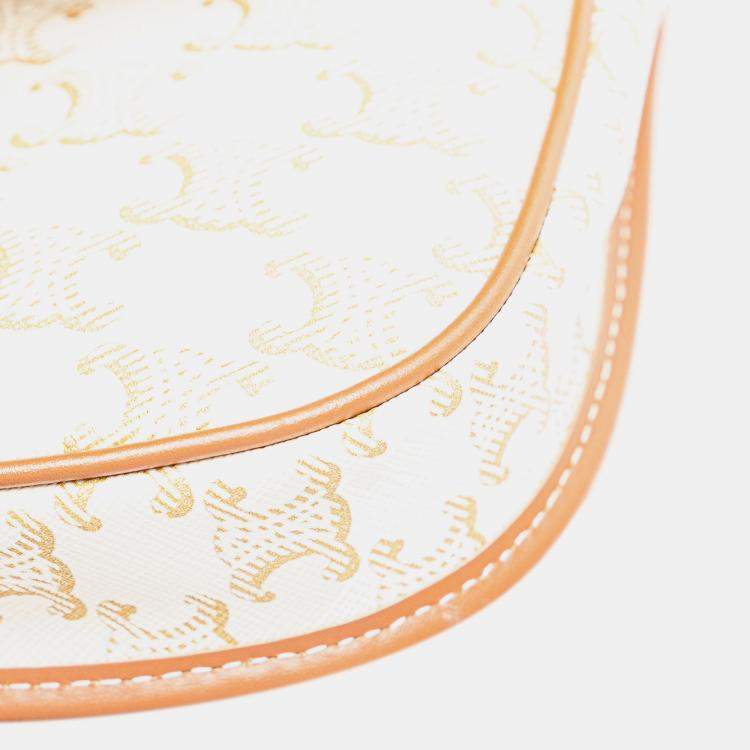 مملوكة مسبقًا Celine Mini Triomphe Coated Canvas Besace Crossbody