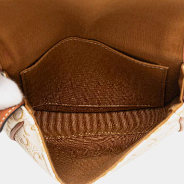 مملوكة مسبقًا Celine Mini Triomphe Coated Canvas Besace Crossbody