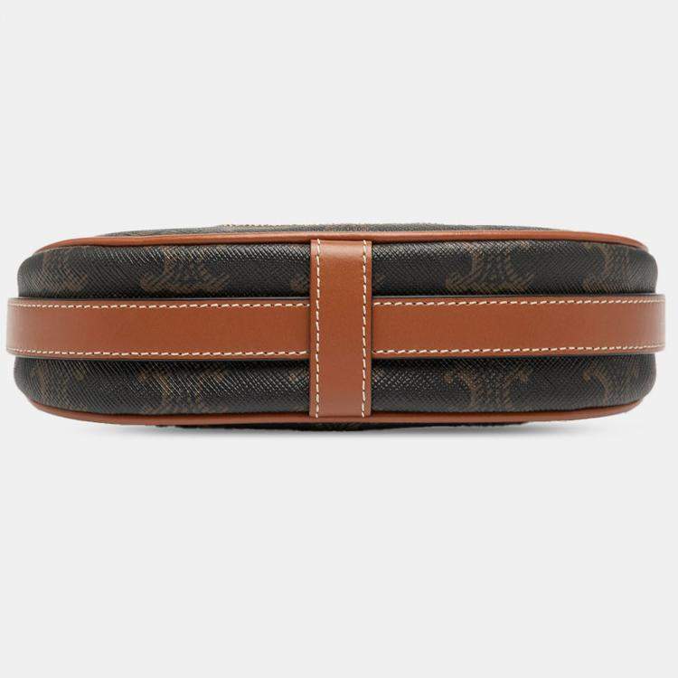 Pre Owned Celine Triomphe Ava Mini Coated Canvas Shoulder Bag