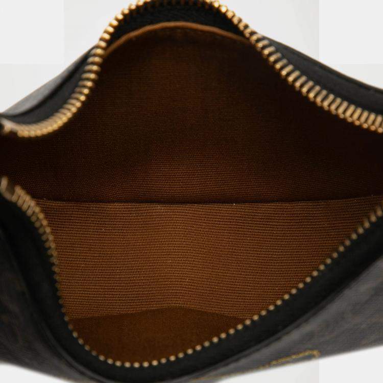 Pre Owned Celine Triomphe Ava Mini Coated Canvas Shoulder Bag