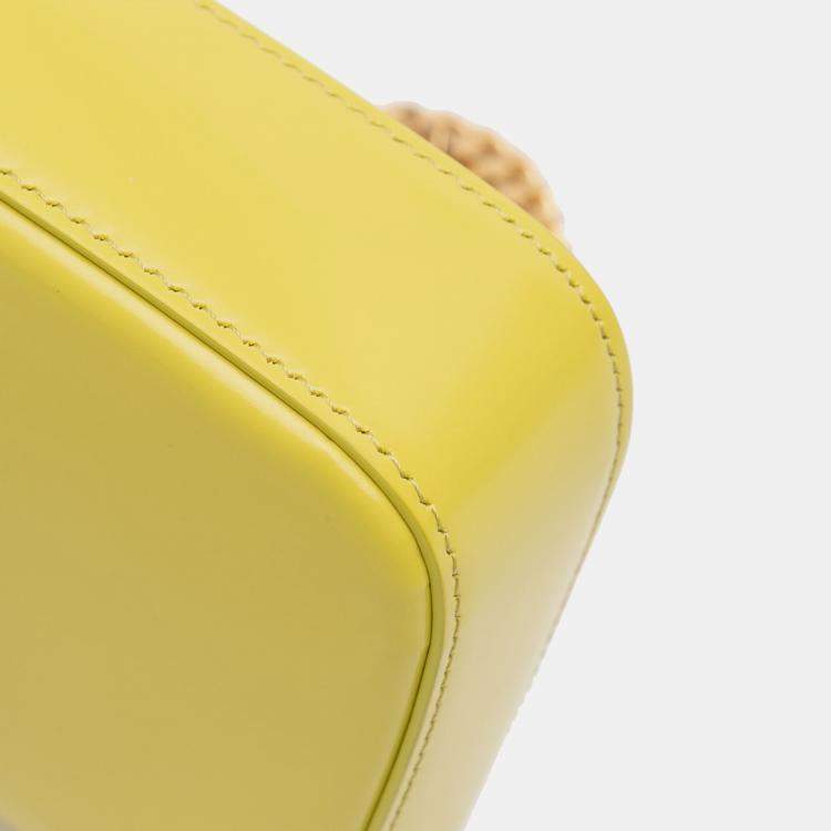 Pre Owned Celine Cuir Triomphe Calfskin Leather Chain Shoulder Bag