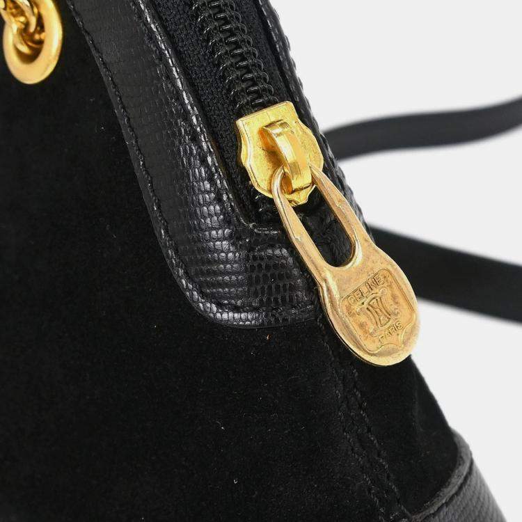 مملوكة مسبقًا Celine Black Suede Shoulder Bag