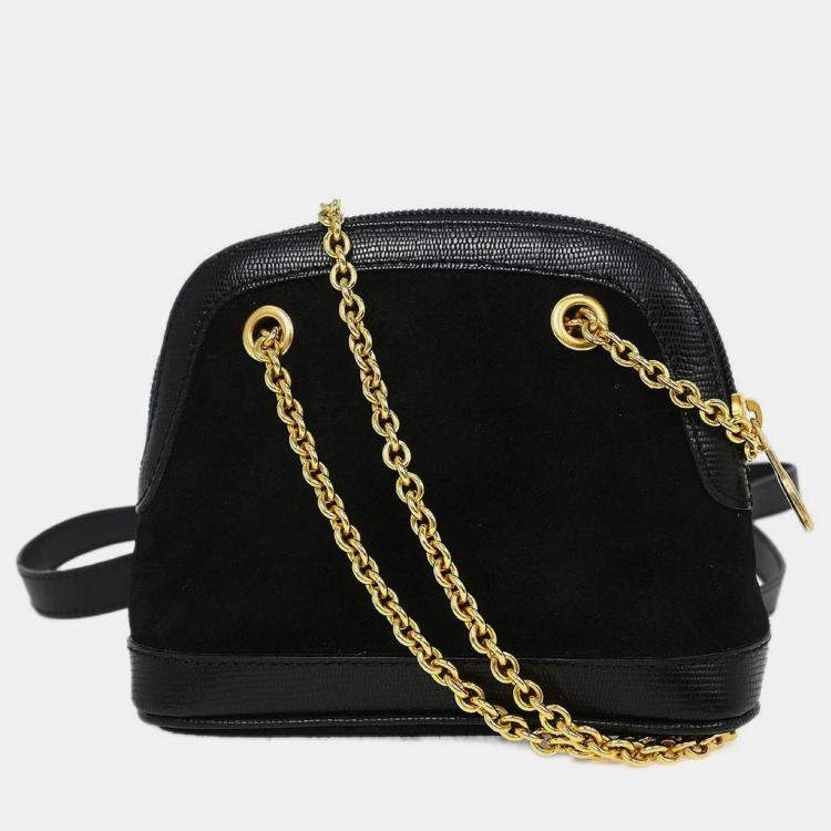 مملوكة مسبقًا Celine Black Suede Shoulder Bag