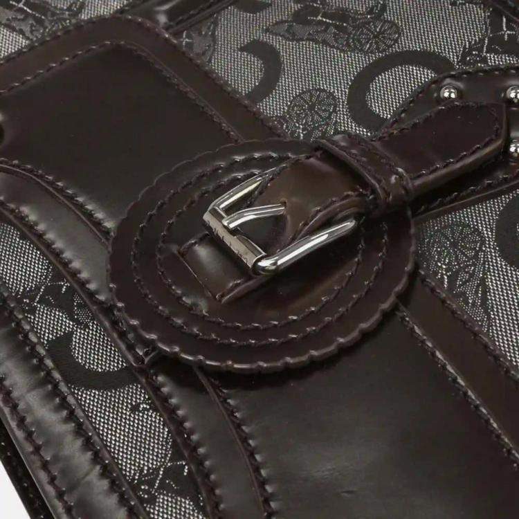 Pre Owned Celine Brown Black C Macadam Boogie Bag Handbag