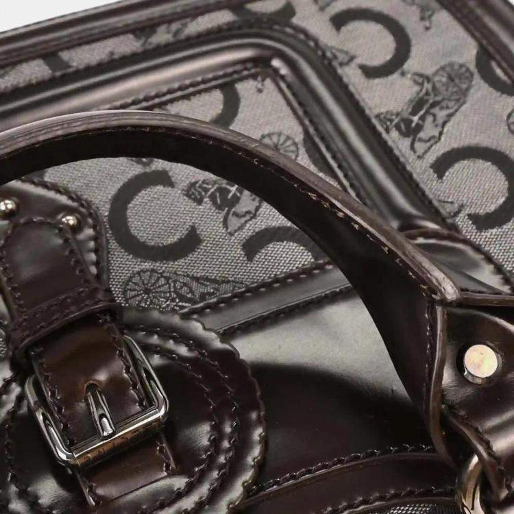 Pre Owned Celine Brown Black C Macadam Boogie Bag Handbag