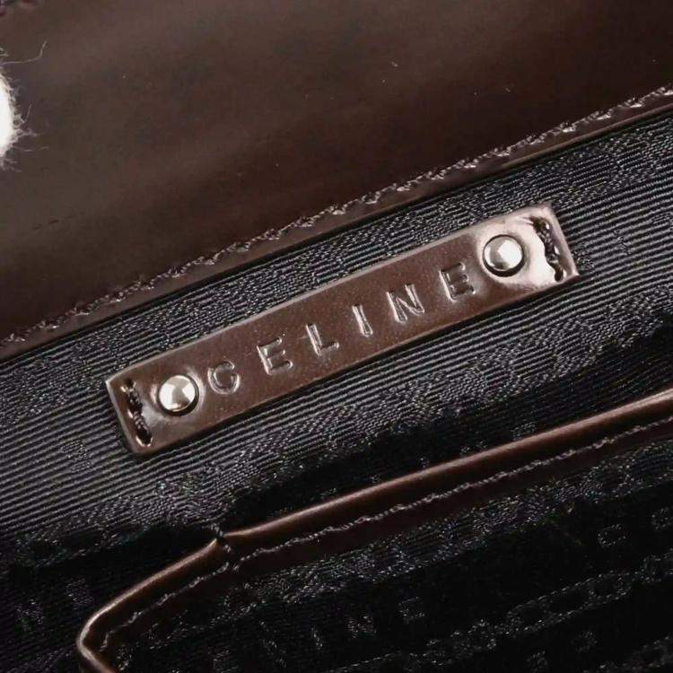 Pre Owned Celine Brown Black C Macadam Boogie Bag Handbag