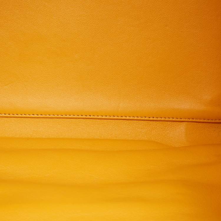 Pre Owned Celine Yellow Leather Medium Phantom Luggage Tote