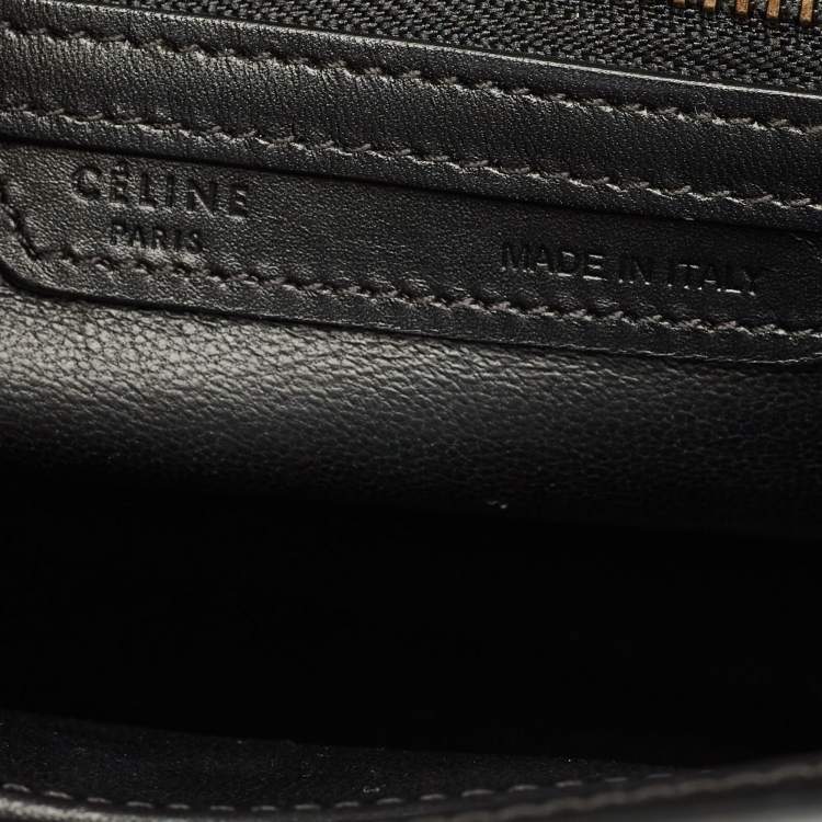 Pre Owned Celine Tricolor Leather and Nubuck Micro Luggage Tote