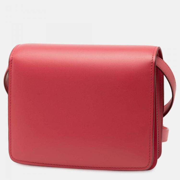 Pre Owned Celine Red Small Calfskin Classic Box