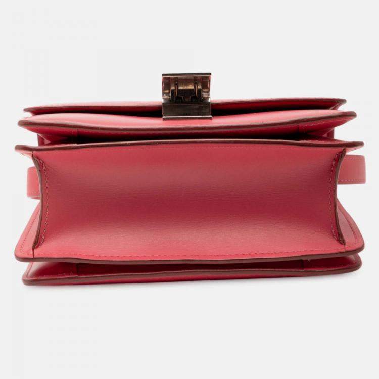 Pre Owned Celine Red Small Calfskin Classic Box