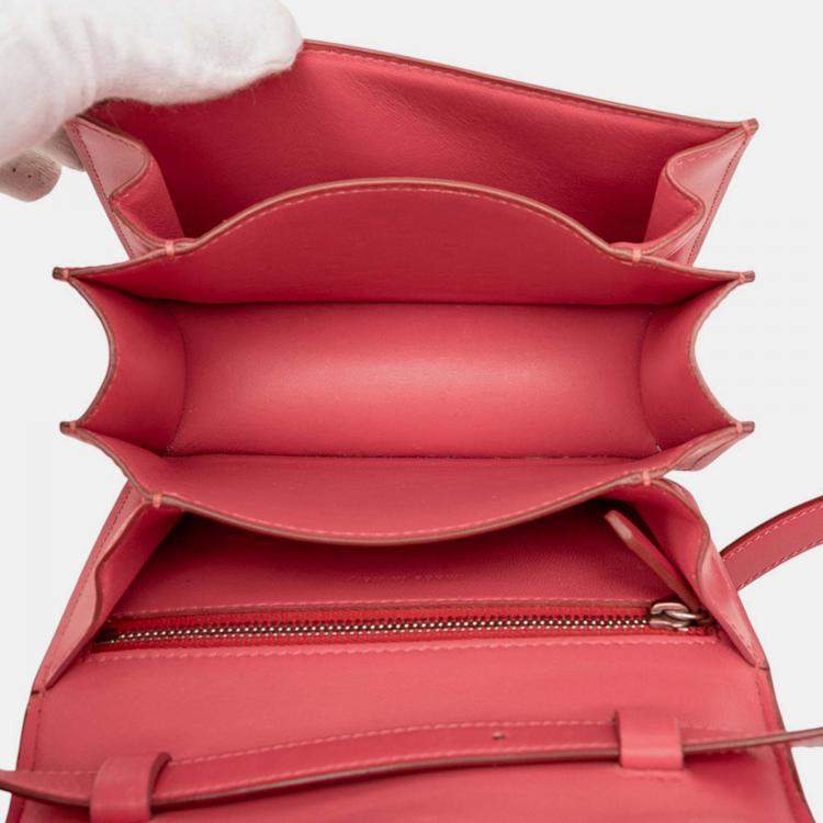 Pre Owned Celine Red Small Calfskin Classic Box