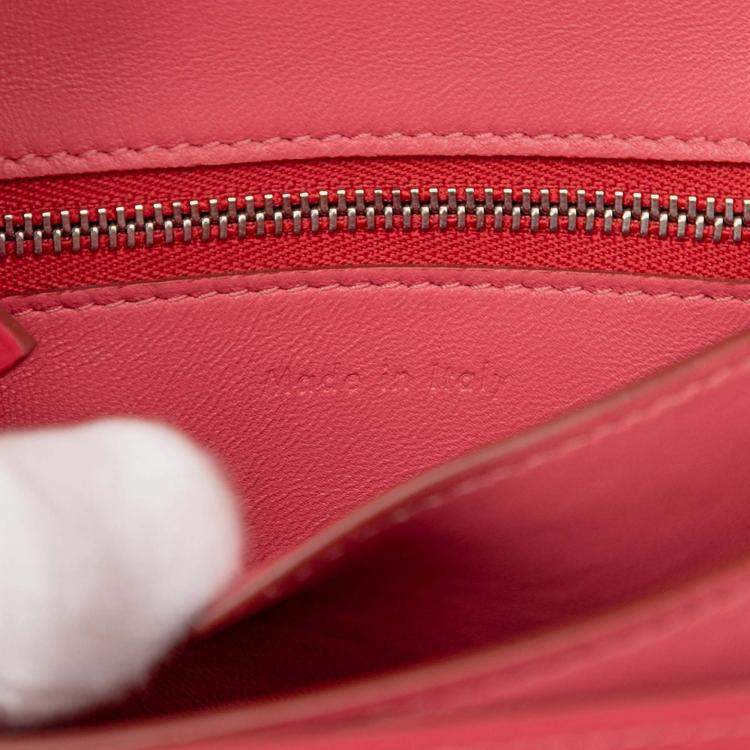 Pre Owned Celine Red Small Calfskin Classic Box