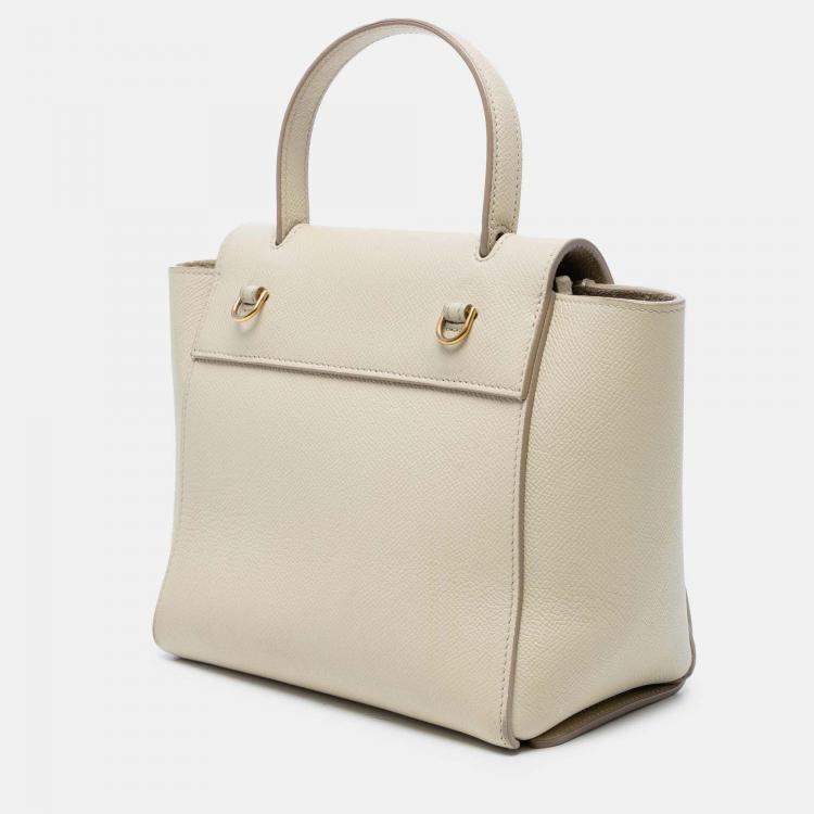 Pre Owned Celine Beige Nano Grained Calfskin Belt Bag