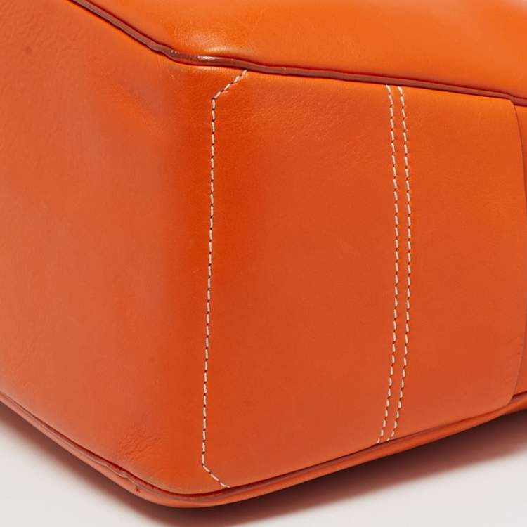 Pre Owned Celine Orange Leather Boogie Tote