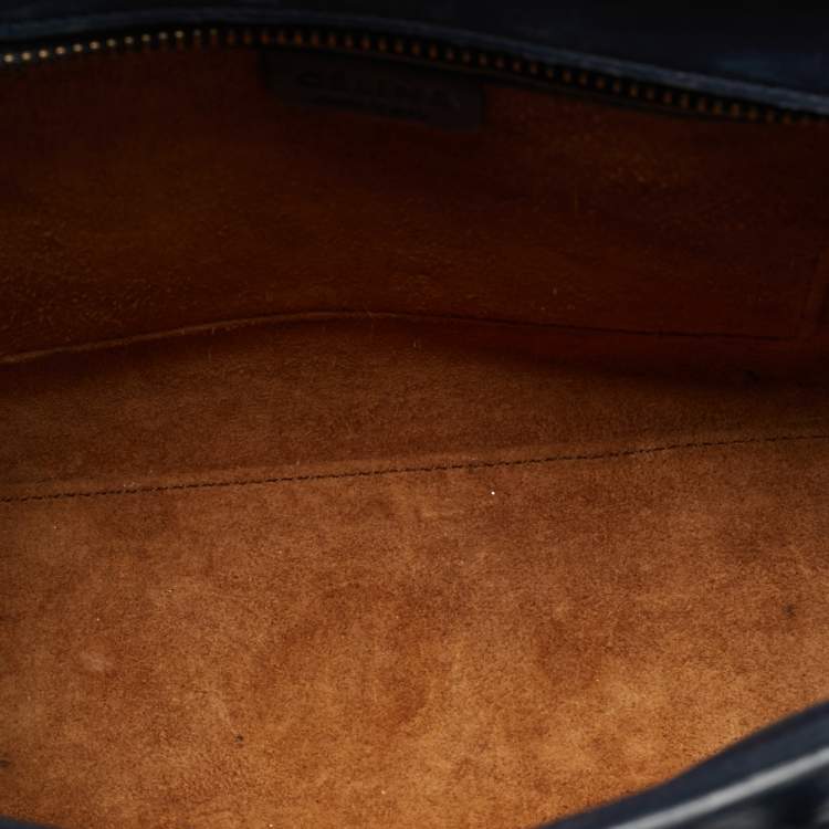 Pre Owned Celine Tricolor Leather Nano Luggage Tote