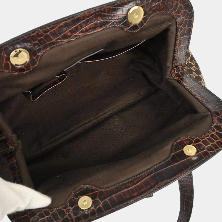 Pre Owned Celine Brown Macadam Handbag