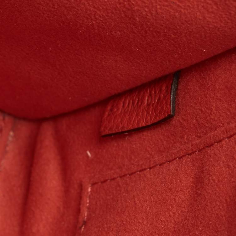 Pre Owned Celine Red Leather Nano Luggage Tote