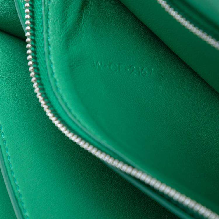 Pre Owned Celine Green Medium Calfskin Classic Box