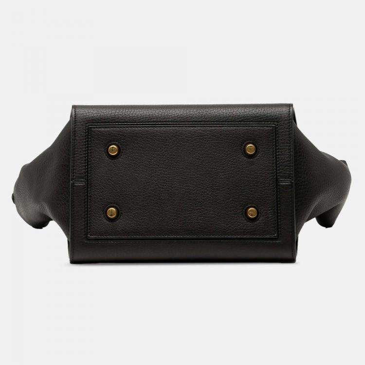 Pre Owned Celine Black Medium Grained Calfskin Tie Knot Tote