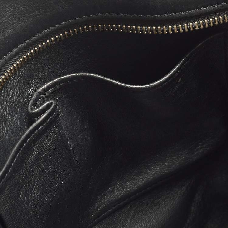 Pre Owned Celine Tricolor Leather and Suede Mini Luggage Tote