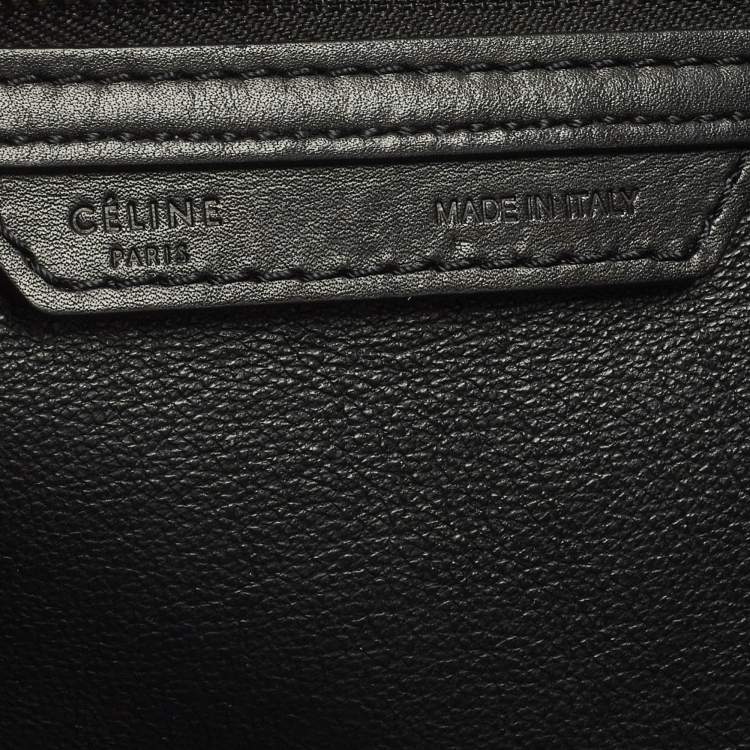 Pre Owned Celine Tricolor Leather and Suede Mini Luggage Tote