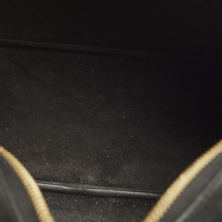 Pre Owned Celine Black/Beige Leather Soft Cube Satchel