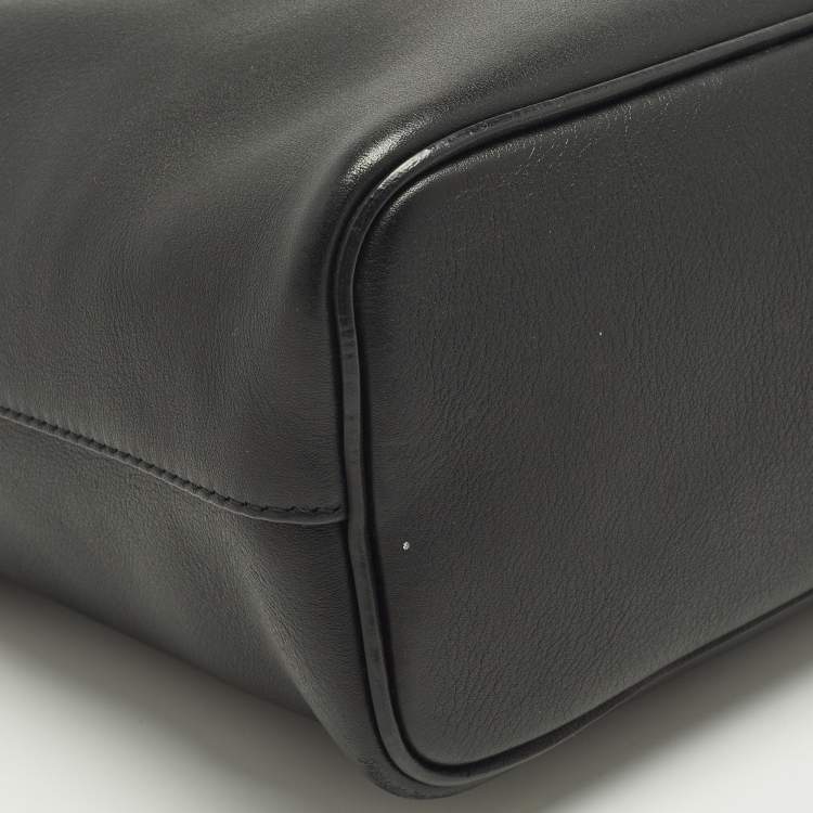 Pre Owned Celine Black/Beige Leather Soft Cube Satchel