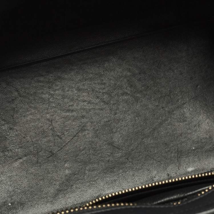 Pre Owned Celine Black Leather Mini Luggage Tote