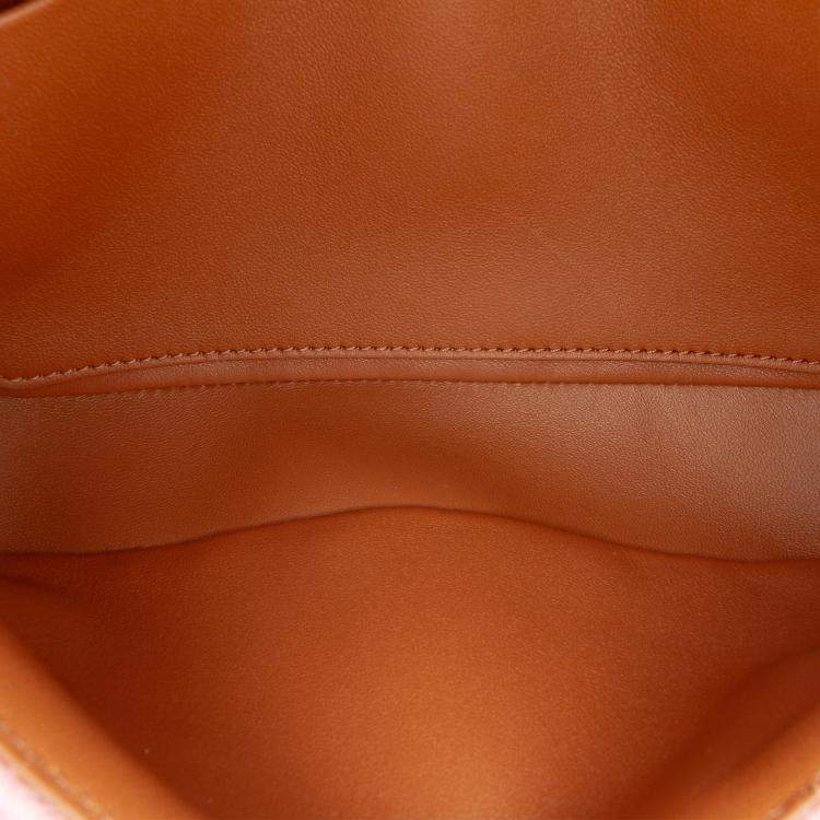 Pre Owned Celine Pink Tweed Claude Chain Shoulder Bag