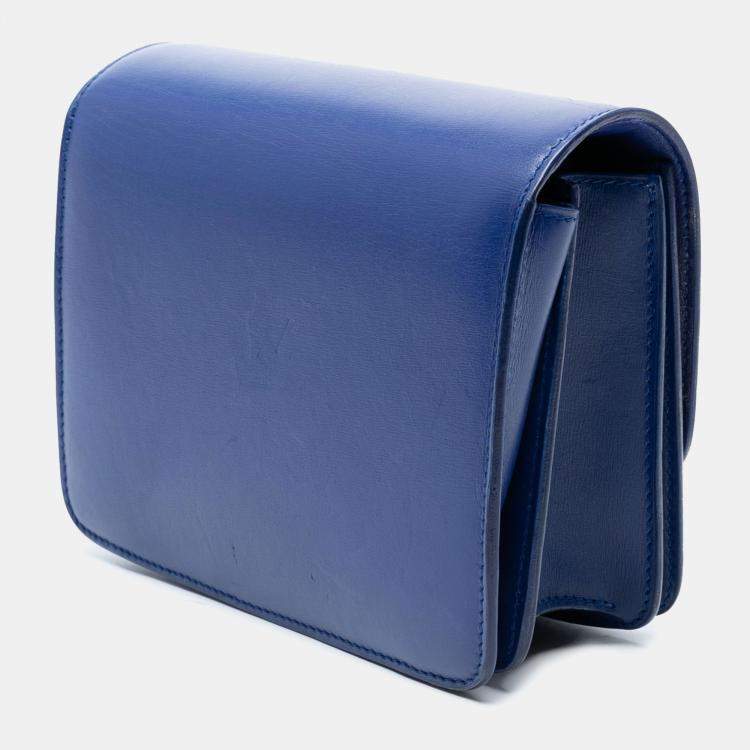 Pre Owned Celine Blue Small Calfskin Classic Box