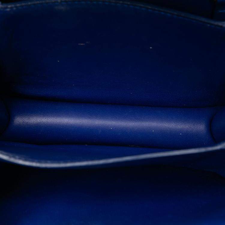 Pre Owned Celine Blue Small Calfskin Classic Box