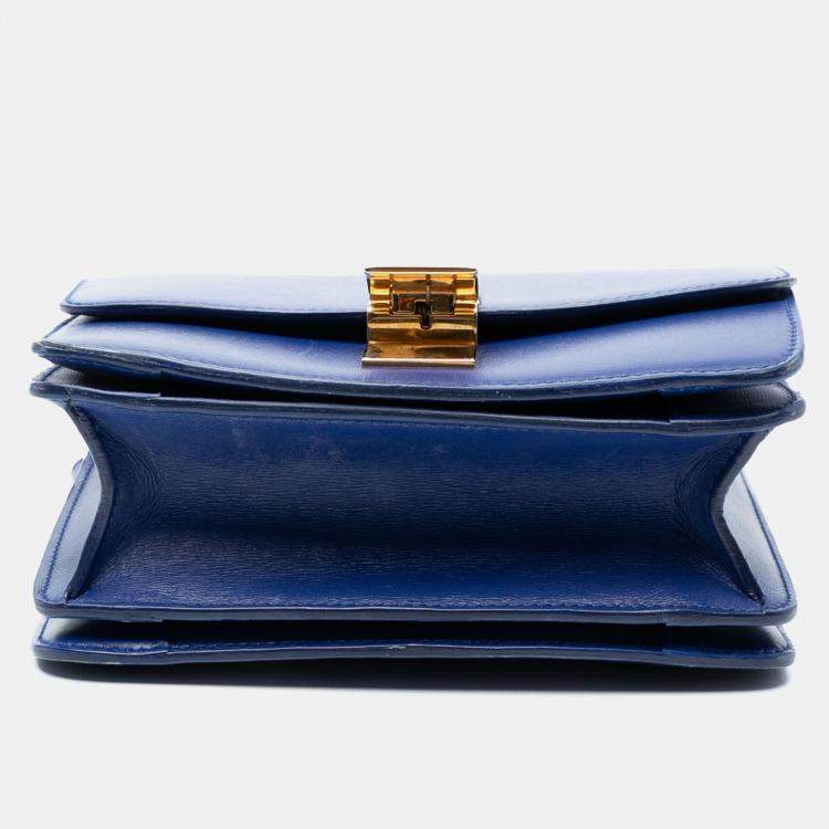 Pre Owned Celine Blue Small Calfskin Classic Box