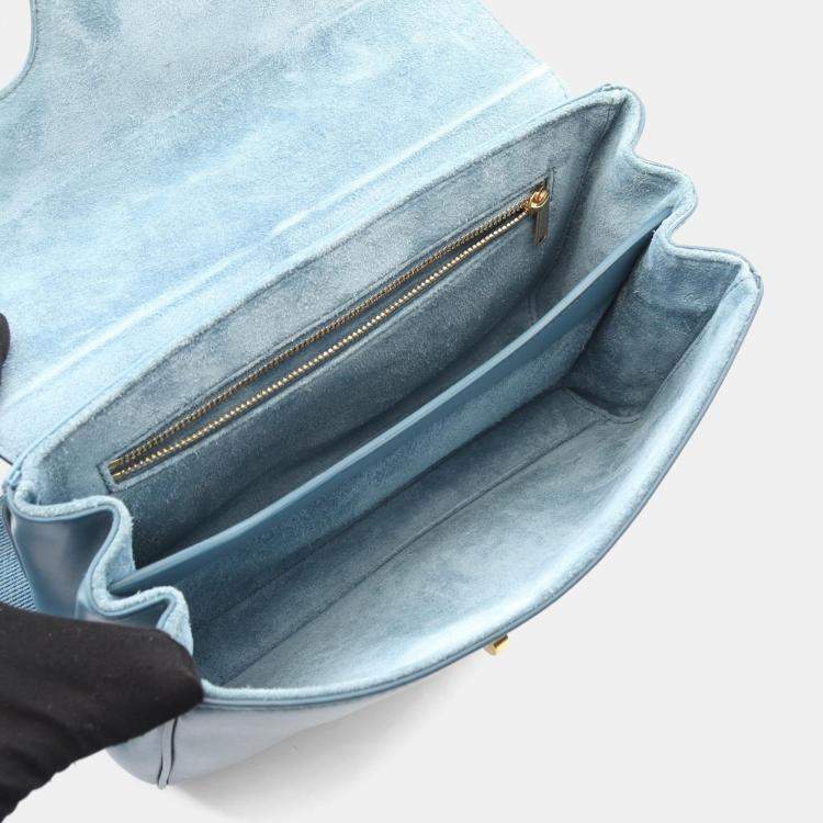 Pre Owned Celine Teen Soft Blue Leather Shoulder Bag