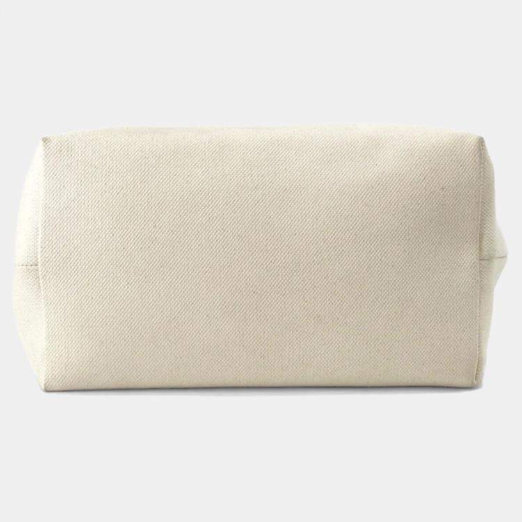 Pre Owned Celine Horizontal Cabas Natural/Brown Canvas Leather