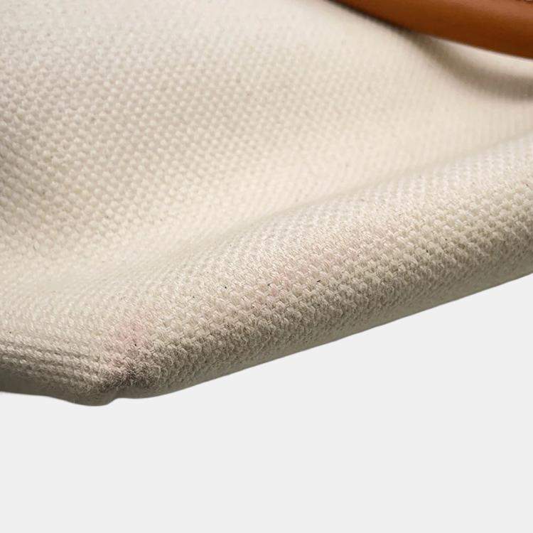 Pre Owned Celine Horizontal Cabas Natural/Brown Canvas Leather