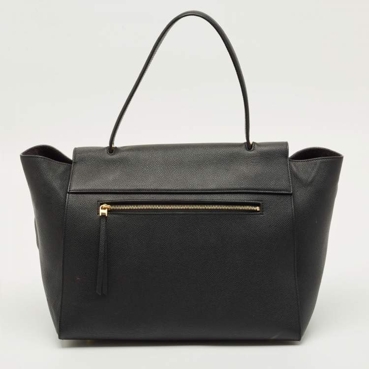 Pre Owned Celine Belt Black Leather Top Handle Bag