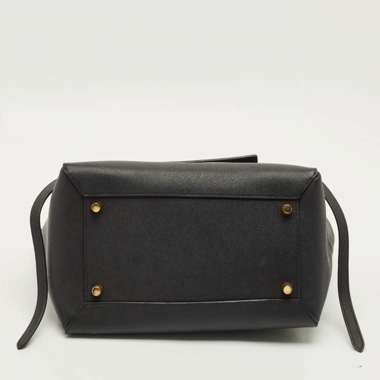 Pre Owned Celine Belt Black Leather Top Handle Bag