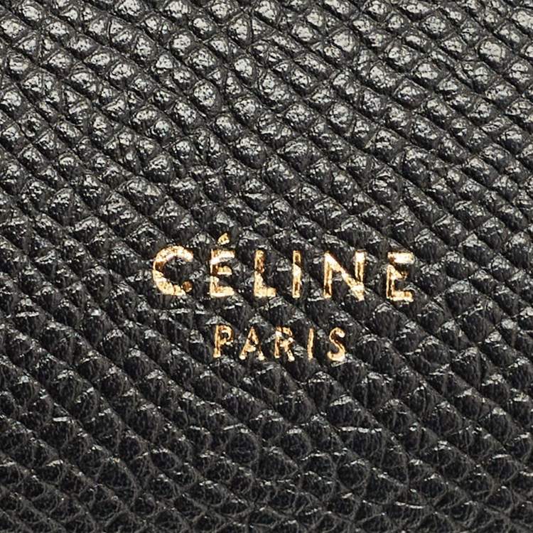 Pre Owned Celine Belt Black Leather Top Handle Bag