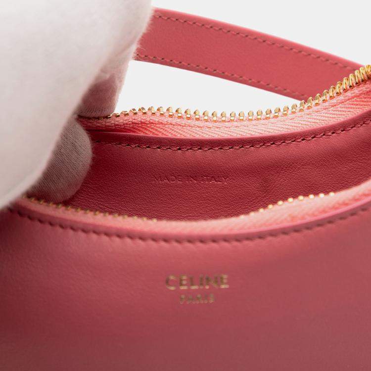 Pre Owned Celine Pink Leather Ava Shoulder Bag