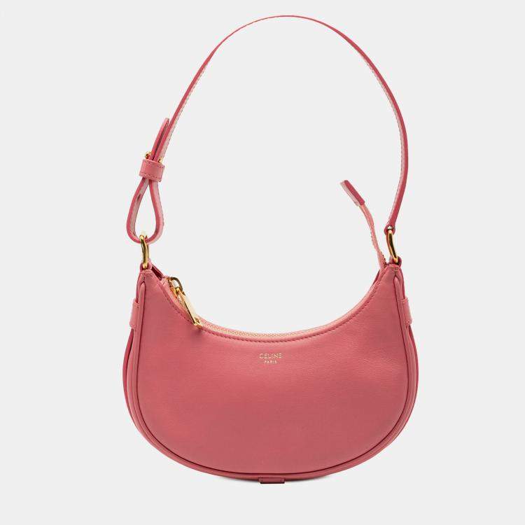 Pre Owned Celine Pink Leather Ava Shoulder Bag