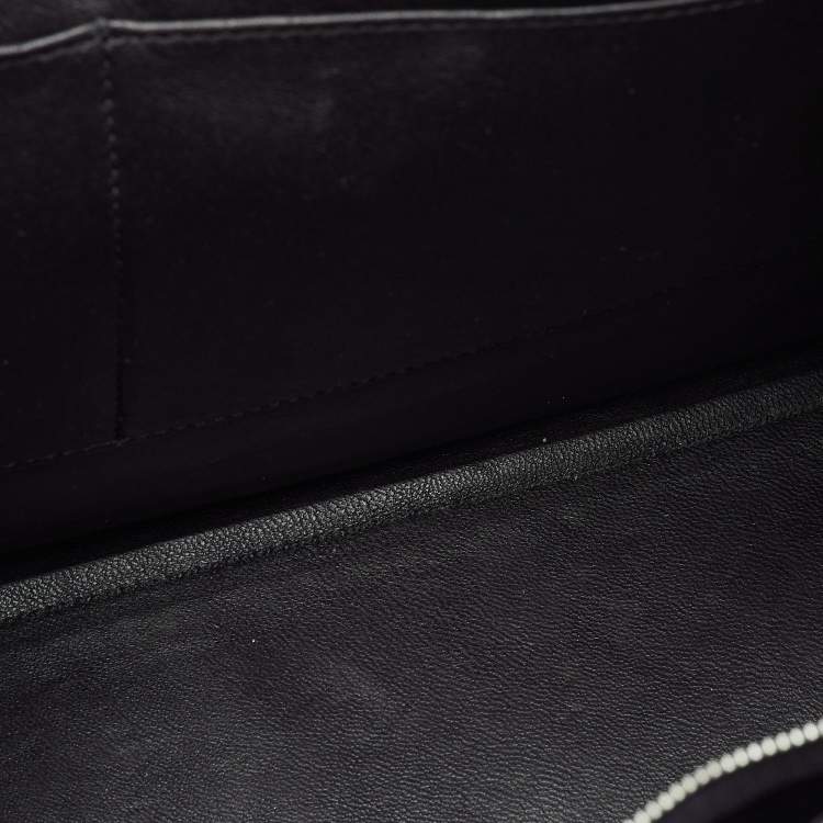 Pre Owned Celine Edge Large Purple/Grey Leather Top Handle Bag